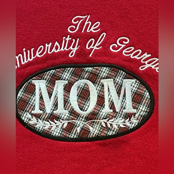 Vintage The University Of Georgia MOM Bulldogs Red Sweatshirt size Large - Picture 2 of 10